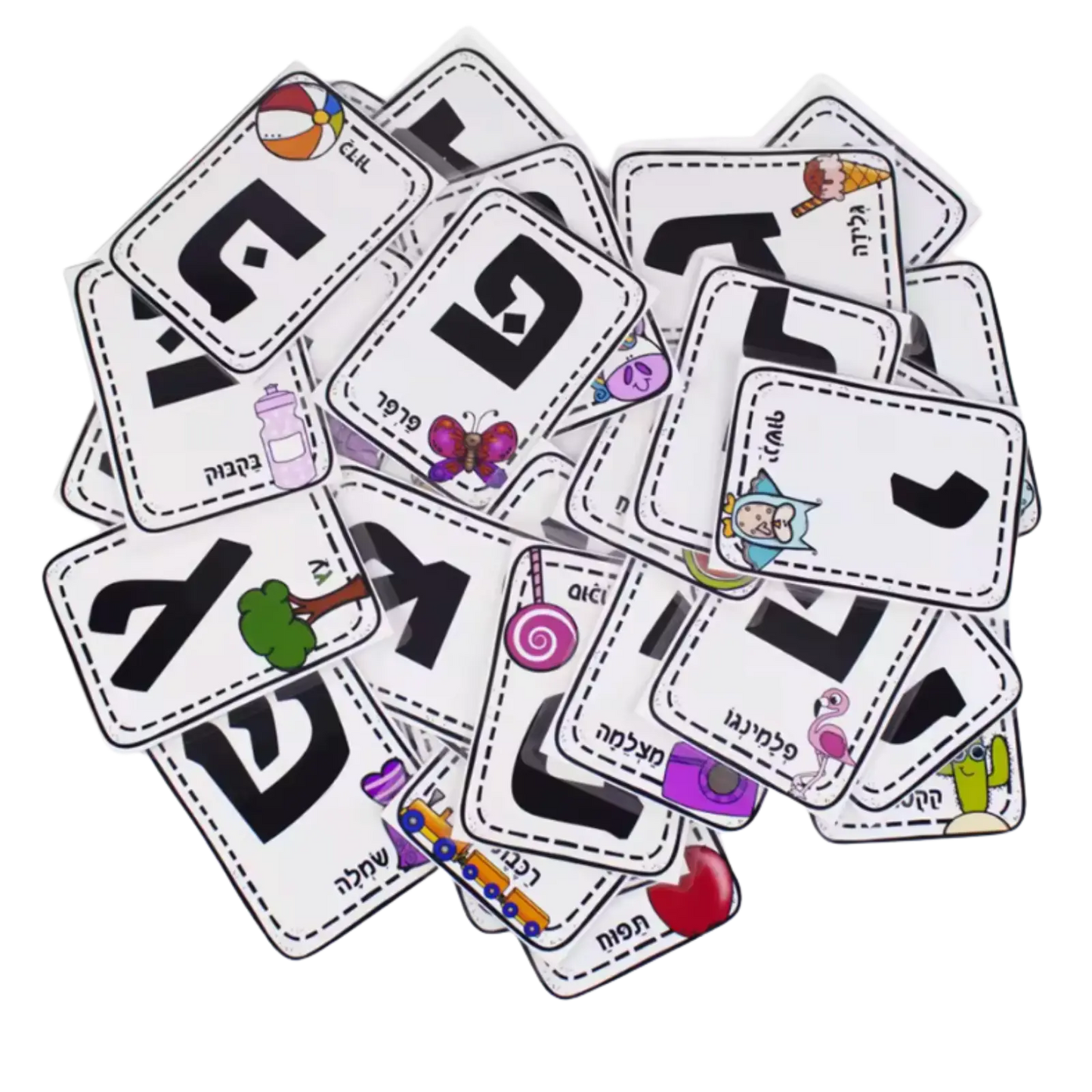 Hebrew Alphabet Flashcards for Kidss